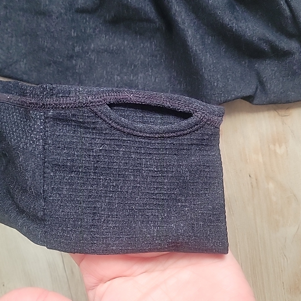 Athleta Fast Track Half Zip Pullover Dark Gray Si… - image 3